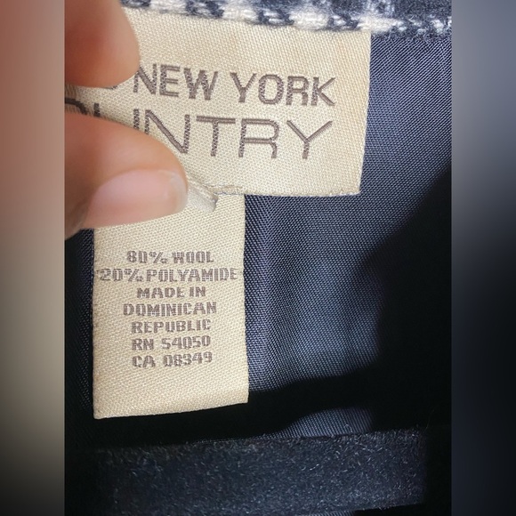 Vintage wool blend black,red plaid,Jones NY Country lightweight zip jacket SZ-12 - Picture 9 of 9